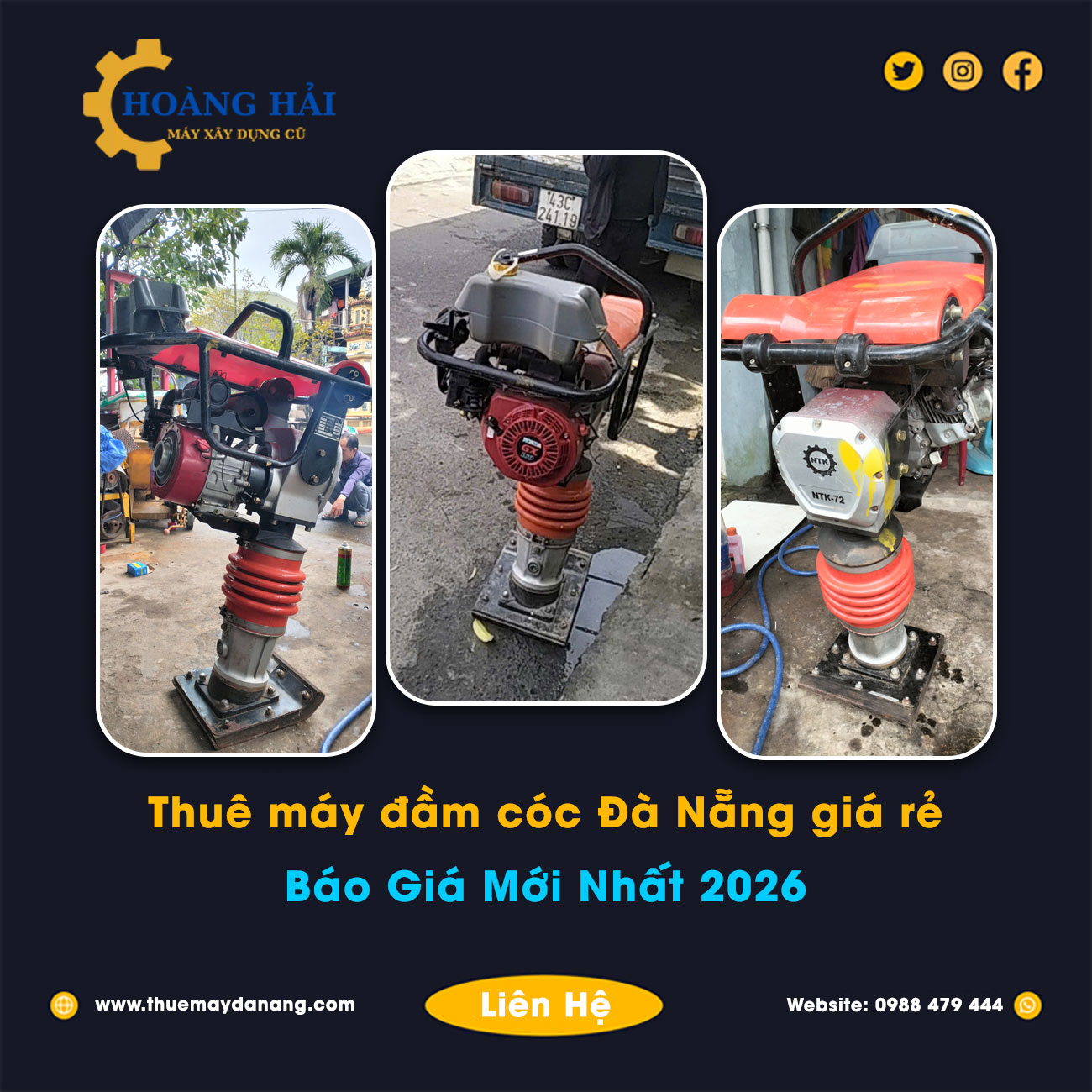Thuê máy đầm cóc Đà Nẵng giá rẻ| Báo Giá Mới Nhất 2026